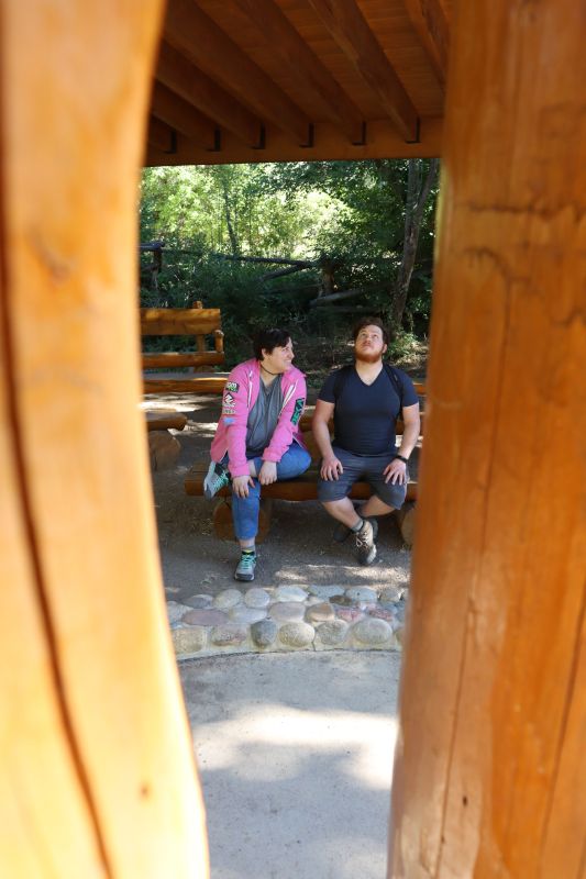 Taking a Break During a Hike in the Colorado Mountains
