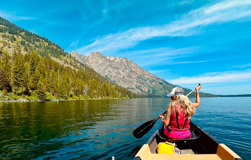 Jenna Kayaking in Wyoming