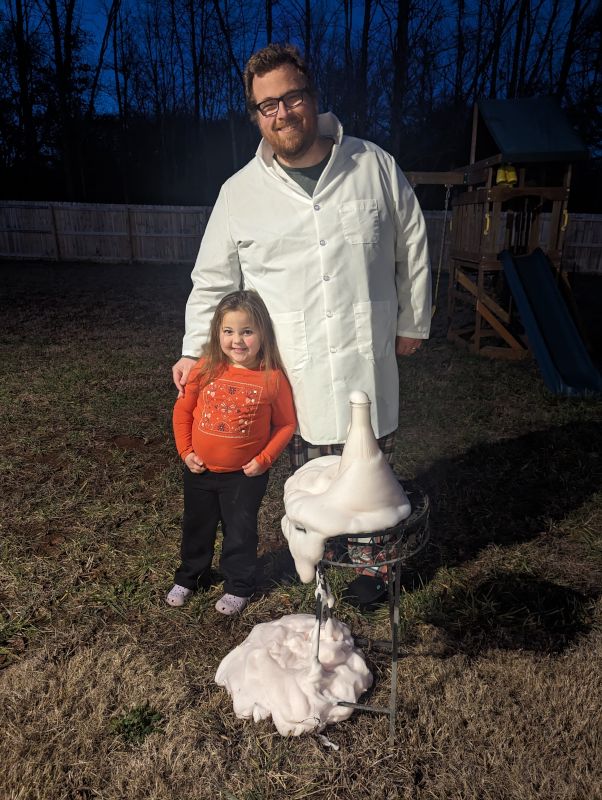 Karalie & Adam Doing a Science Experiment