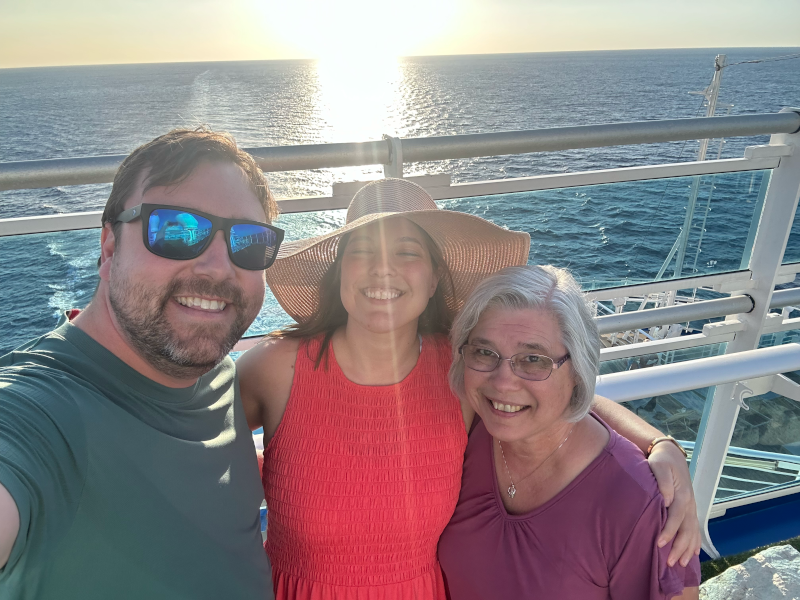 With Beth's Mom on a Family Cruise