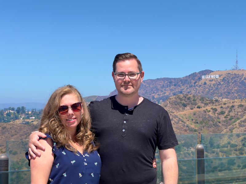 In Front of the Hollywood Sign