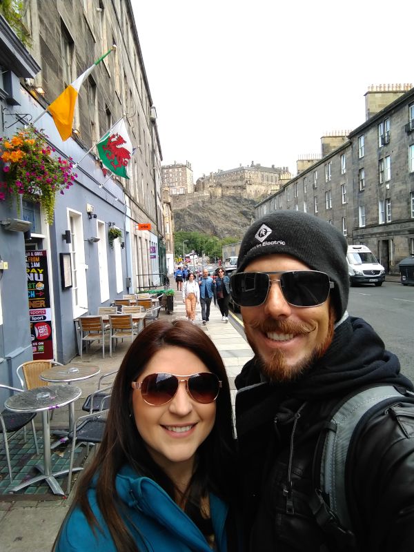 On Our Way to Edinburgh Castle in Scotland