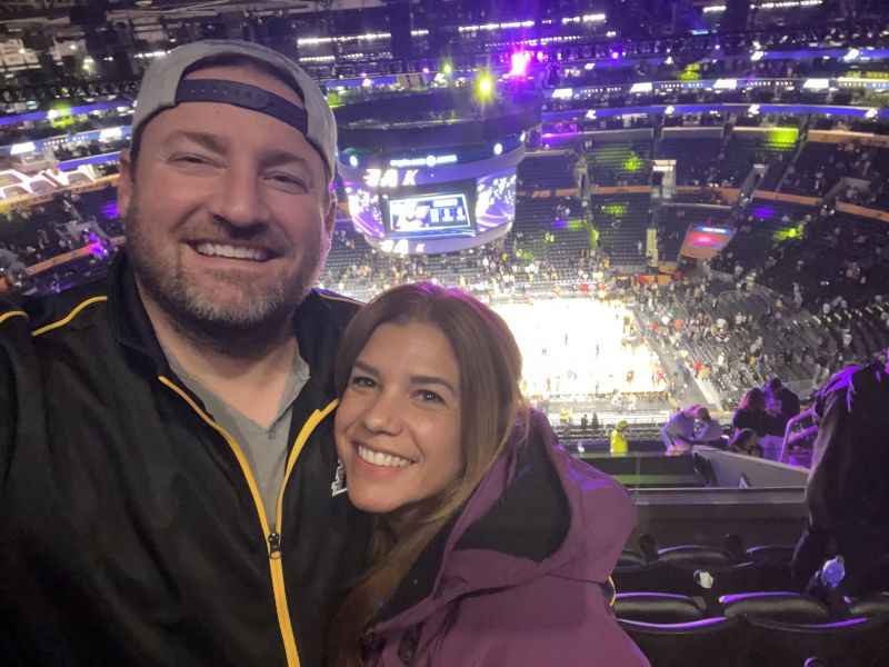 At an LA Lakers Basketball Game
