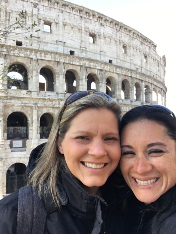 At the Colosseum in Rome