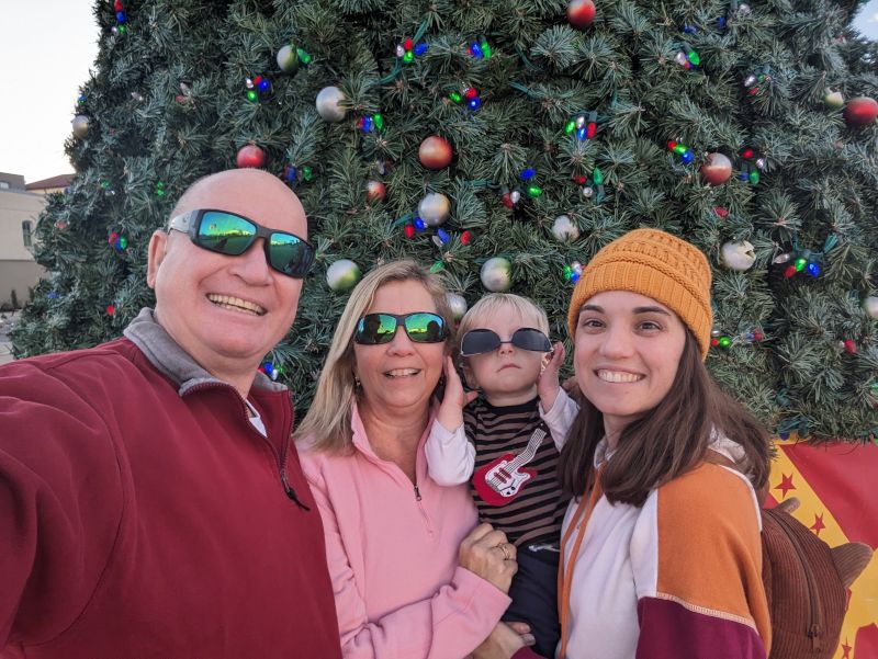 Rachael's Family at the Town Christmas Tree