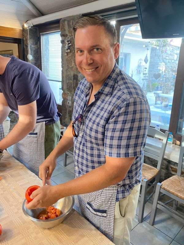 At a Cooking Class in Greece