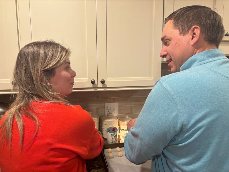 Baking Christmas Cookies Together