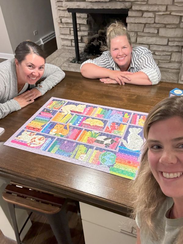Lisa Puzzling with Friends
