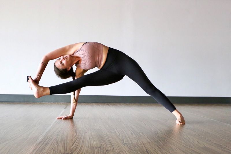 Chrissy Practicing Yoga