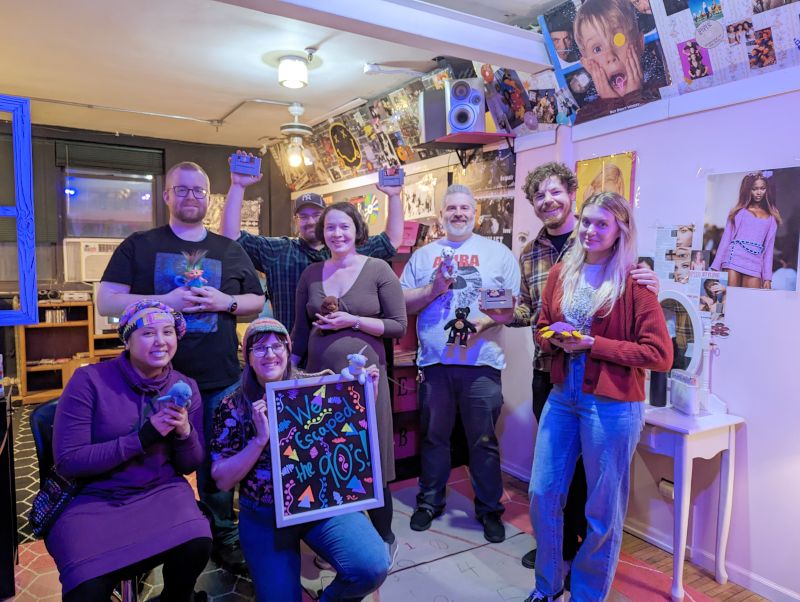 With Friends After Beating an Escape Room