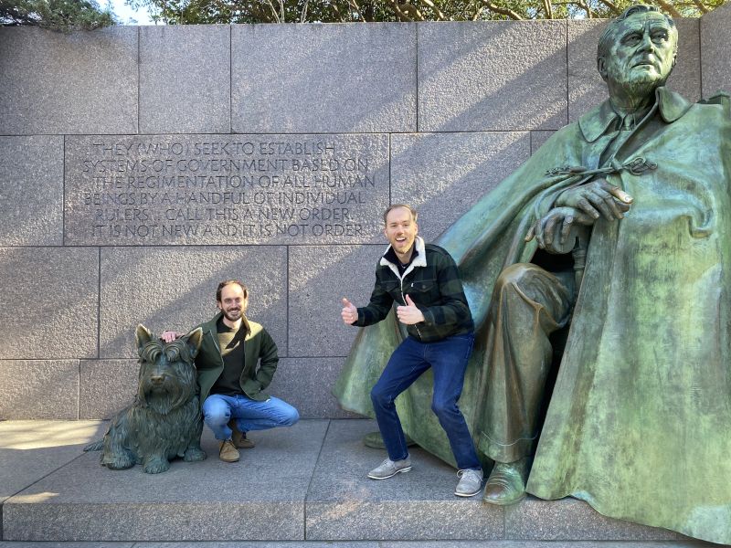 Hanging Out with FDR and His Dog