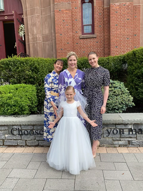 Nicole, Her Mom, Her Sister & Her Niece at First Communion