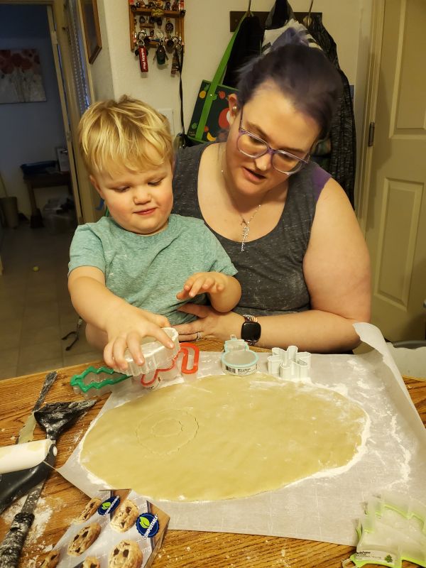 Rachael & Her Nephew Making Cookies Together