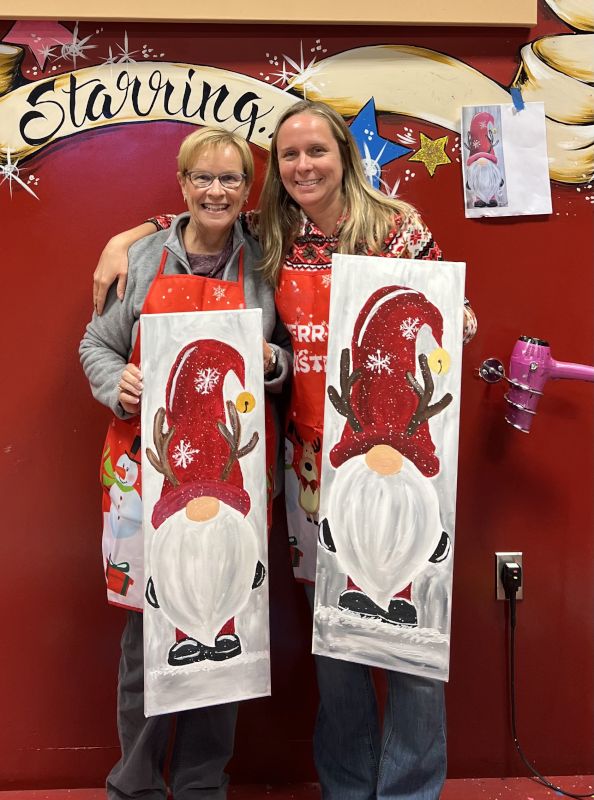 Michelle & Her Mom at a Paint Night