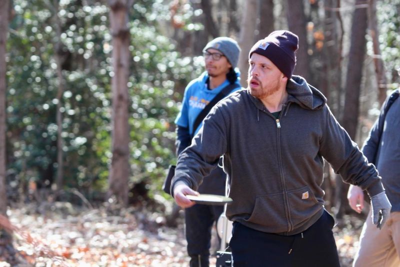 Zach Playing Disc Golf