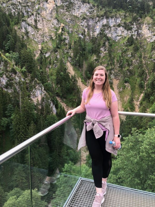 Katie Outside a Castle in Germany