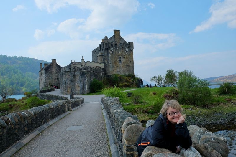 Vicky at a Castle in Scotland