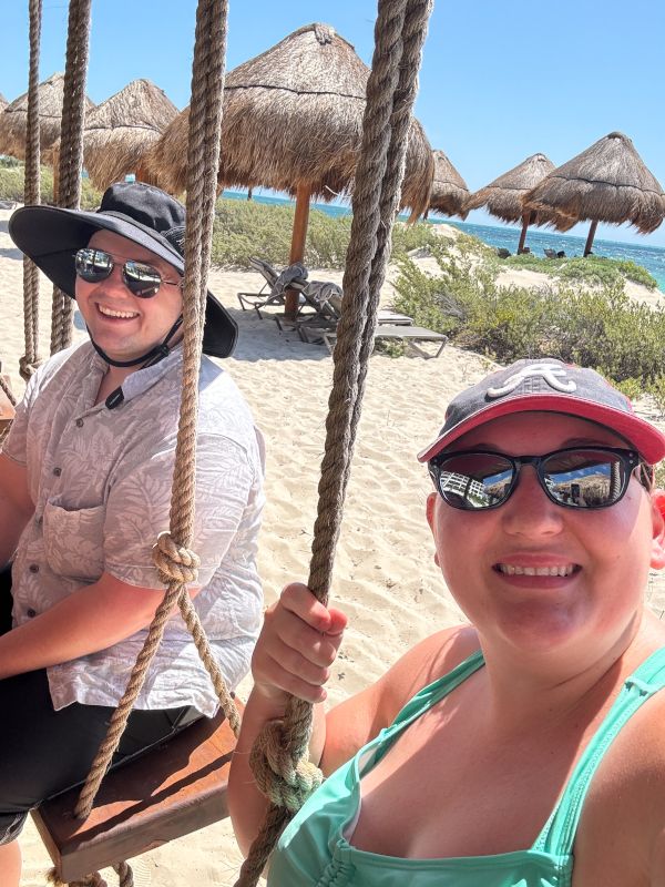 Swinging on the Beach in Mexico