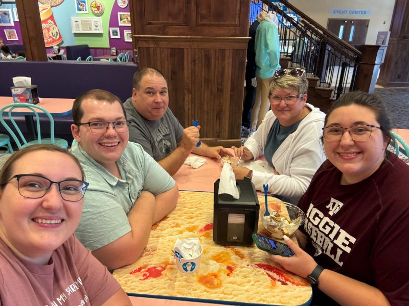 Rebecca's Family at the Ice Cream Parlor