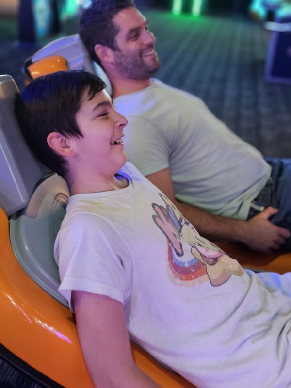 At the Arcade With Our Nephew