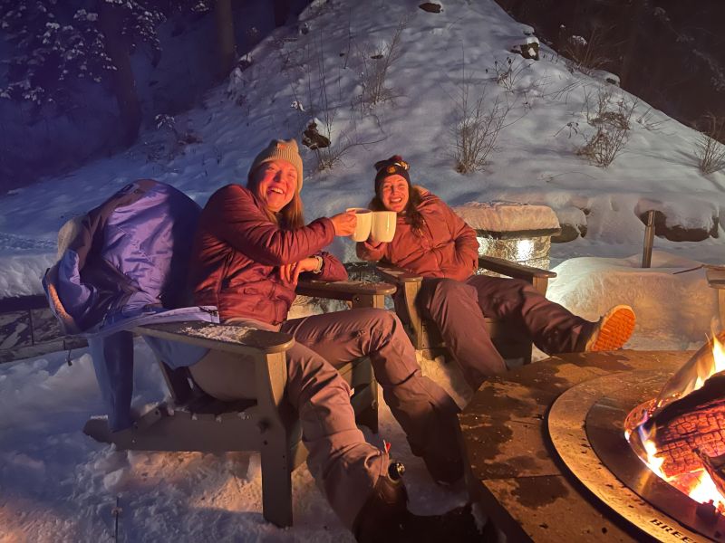 Drinking Hot Cocoa in Vermont