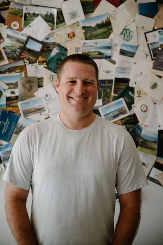 Stephen Collects Postcards From Golf Courses He Has Played