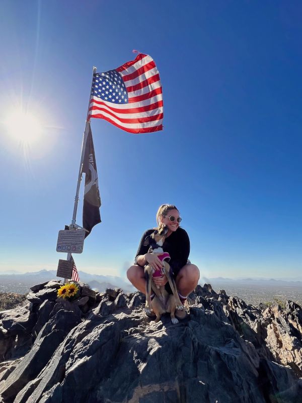 Elle & Poppy at the Top of a Mountain in Arizona