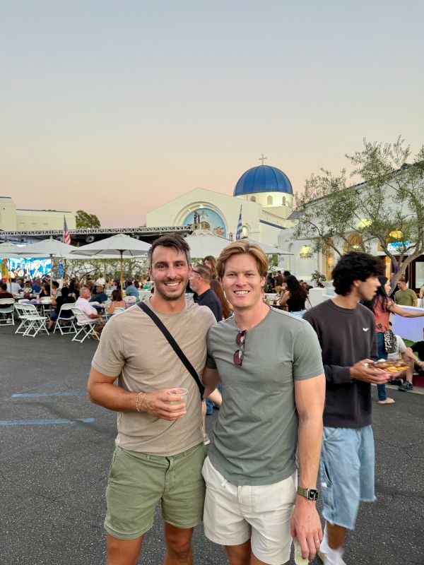 At a Greek Festival in Long Beach