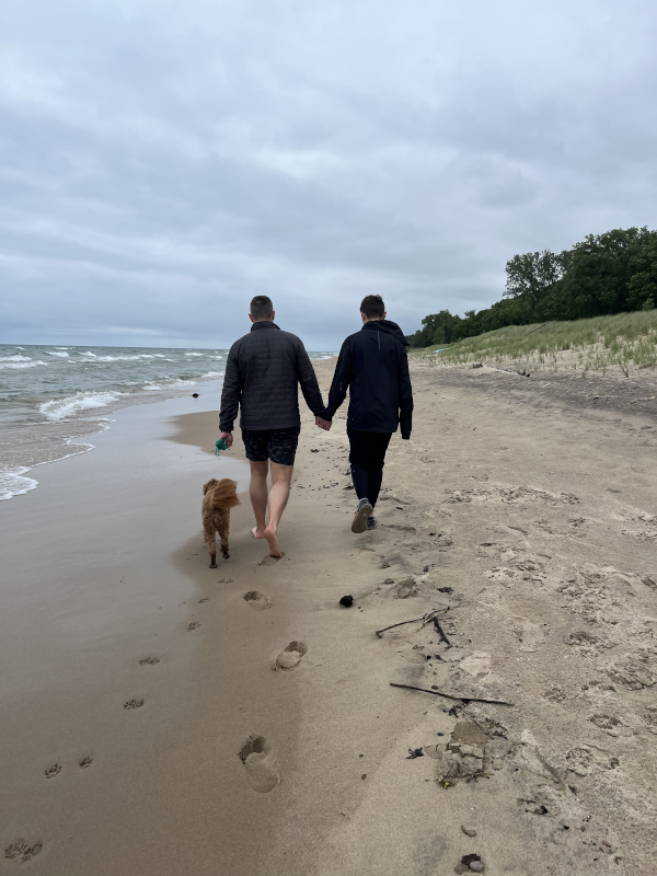 Walking With a Friend's Dog on the Beach