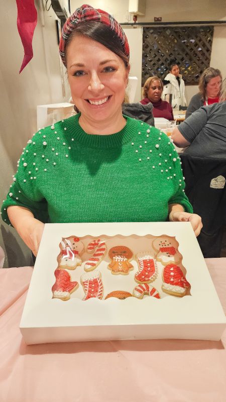 Holly at a Cookie Decorating Class