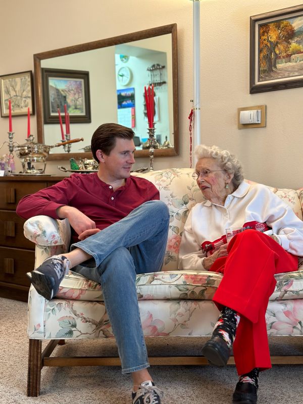 Eric Visiting With His Grandmother