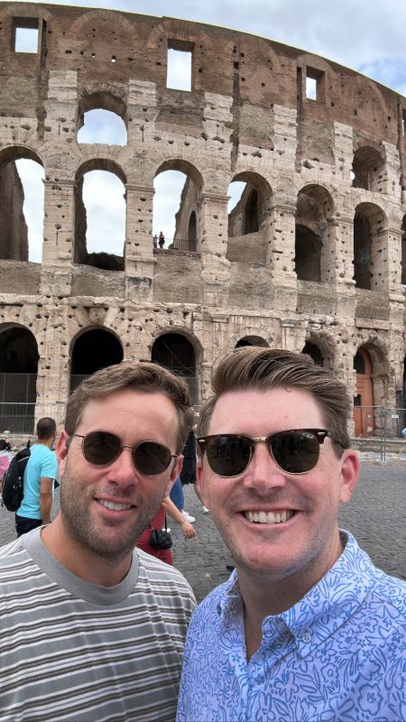 At the Colosseum in Rome