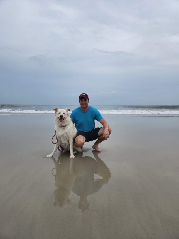 Devin and Willow on the Beach in Jacksonville