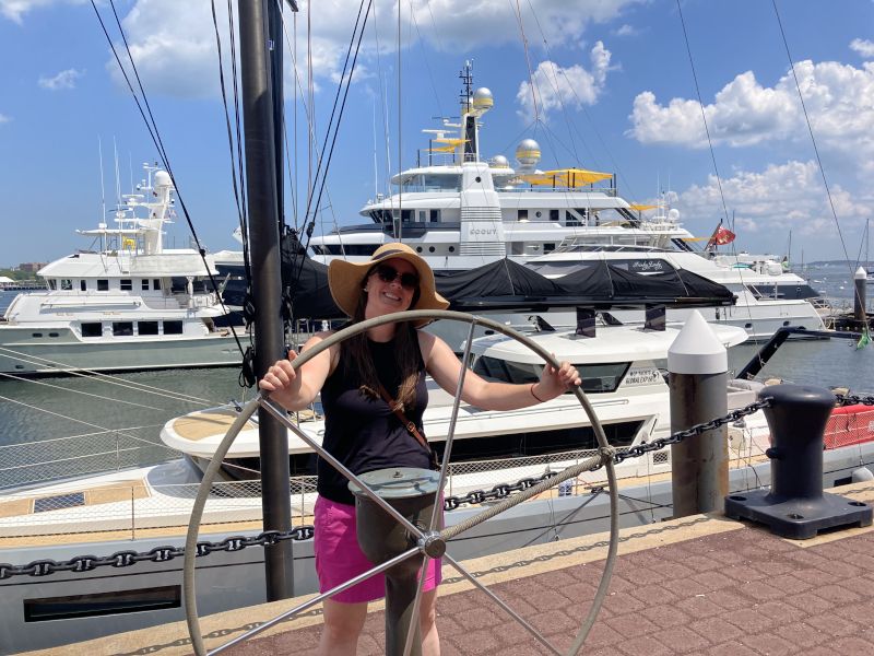 Captain Jen Taking the Wheel