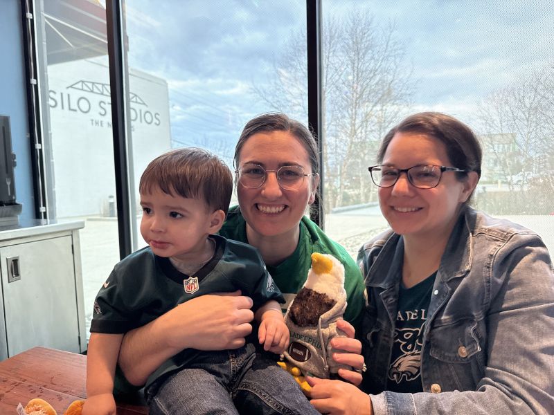 Cheering on the Eagles