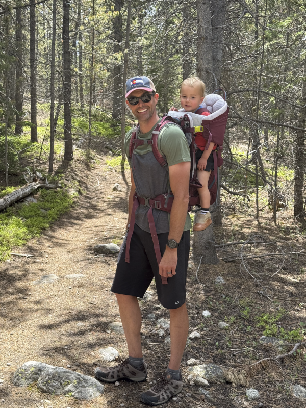 Ryan and Rivers on a Mountain Hike