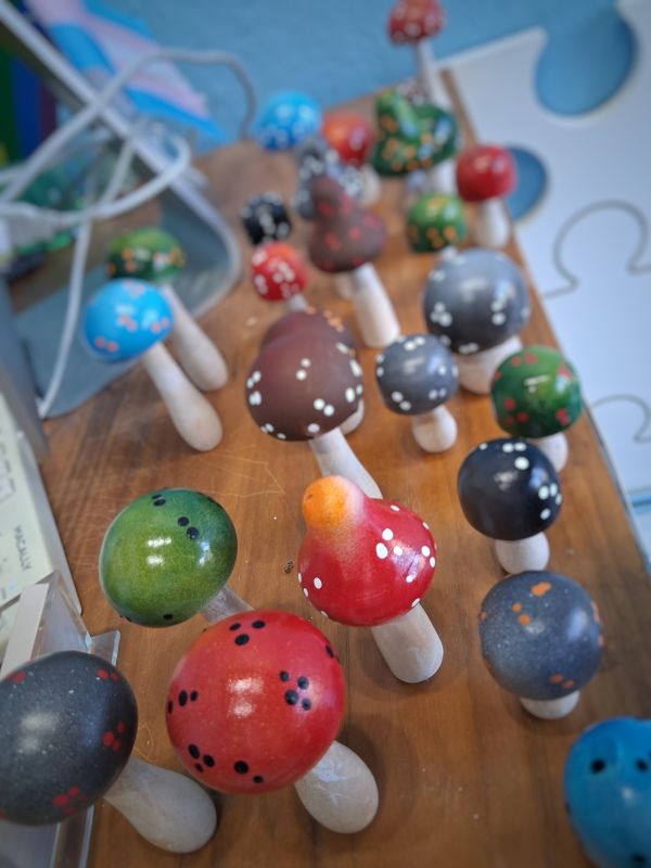 Making Wooden Mushrooms for the Escape Room