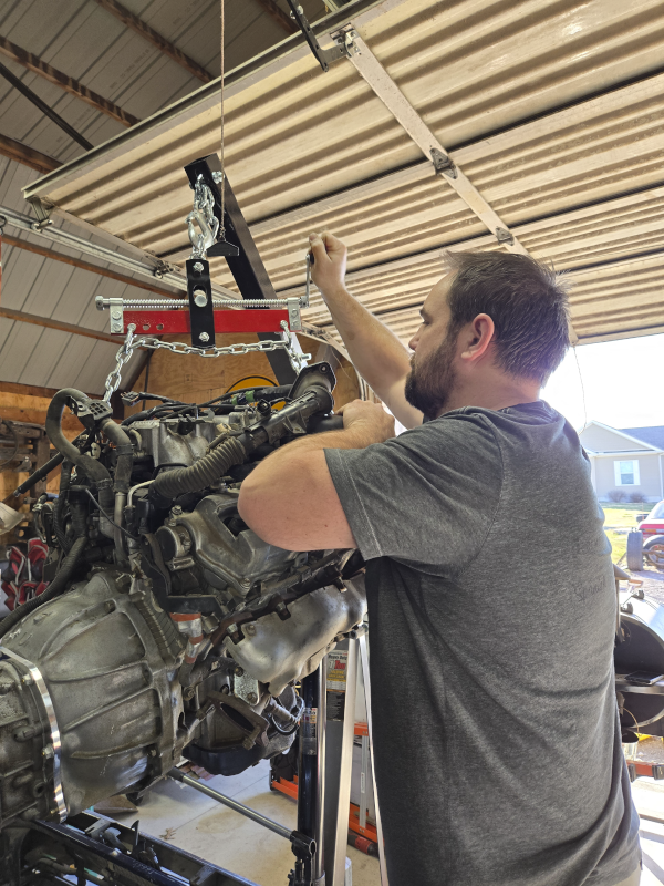 Nick Working on the Vehicle