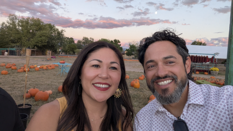 Angelina and Michael at the Pumpkin Patch