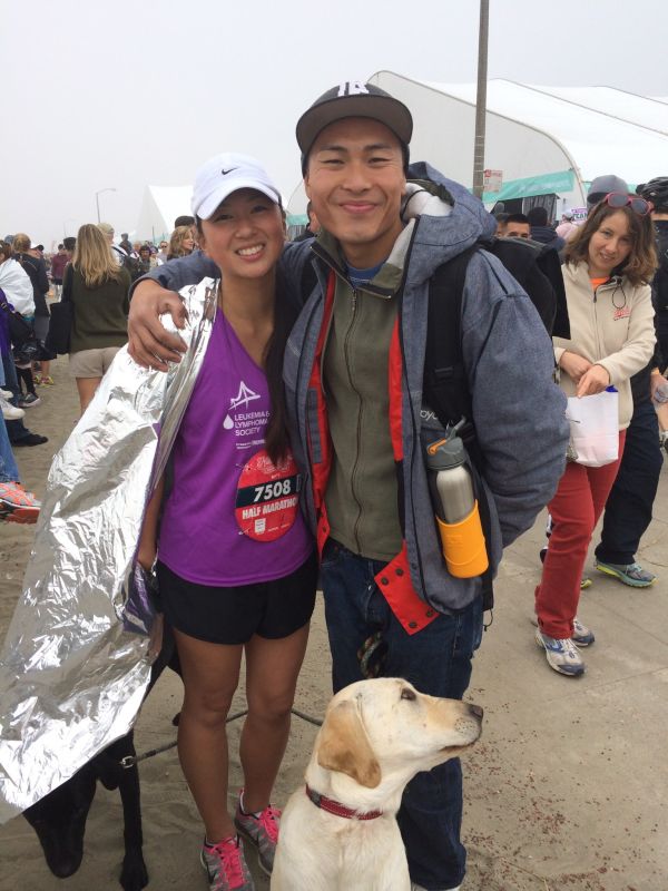 Becky Finishing a Half Marathon