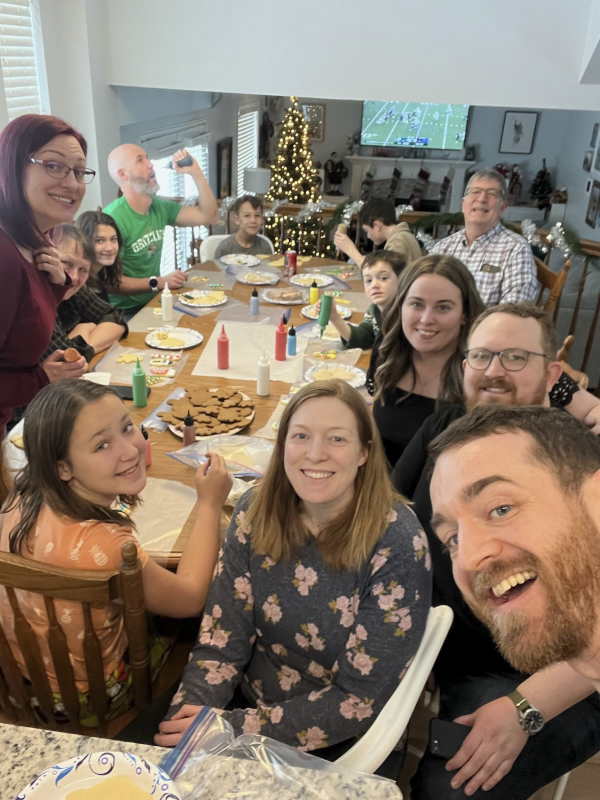 Decorating Sugar Cookies at Christmastime
