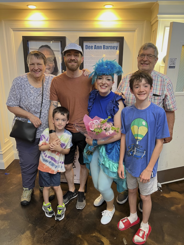 Allison After Performing in Seussical the Musical With Tim, the Boys, and Allison's Parents