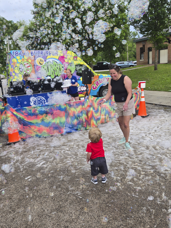 Playing in Bubbles With Connor