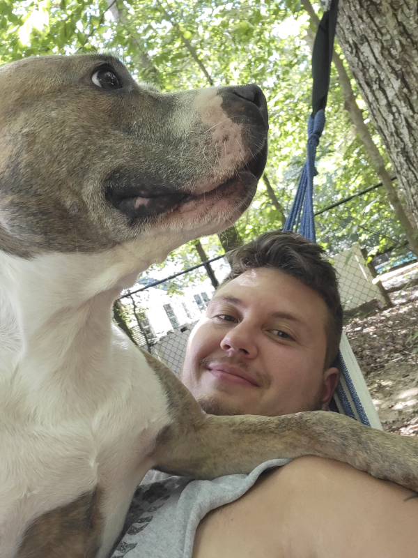 Alex Relaxing in the Hammock with Zyla